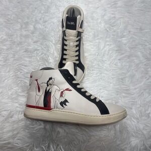 COACH x Disney High Top Sneaker Cruella De vil 101 Dalmatians Shoes Womens 10 B